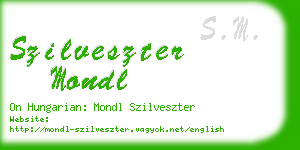 szilveszter mondl business card